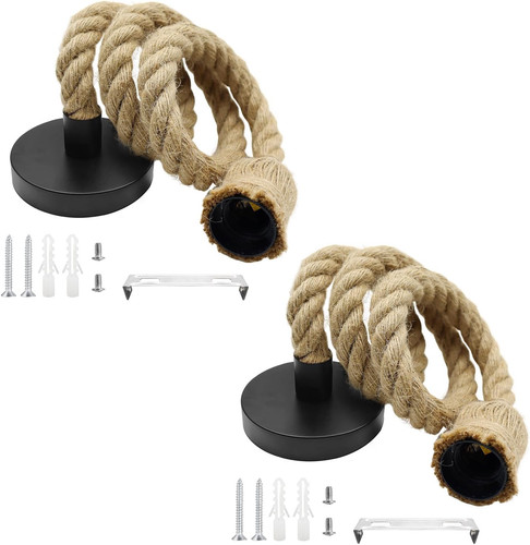 Stück hanfseil lampe e27 - hanfseil,