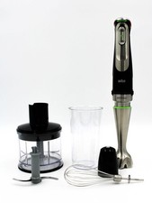 Braun Stabmixer-Set MultiQuick 9 Edelstahl schwarz mit viel Zubehör MQ 9138XI 