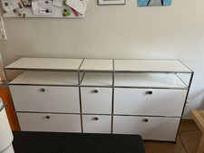 USM Haller Original Sideboard,  Weiß, Schwarz, Gelb, Lichtgrau,stahlblau