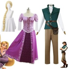 DamenHerren Cosplay Tangled Princess Rapunzel Flynn Rider Kostüm Outfit Karneval
