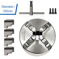 Backenfutter Drechselfutter 125mm 4 Backen Drechselspannfutter selbstzentrierend