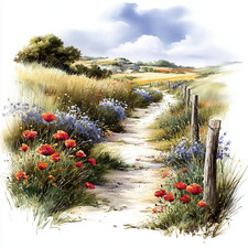 Wandbild Sommer Landschaft