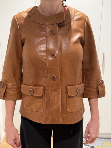 Lederjacke hellbraun damen - lederjacke,