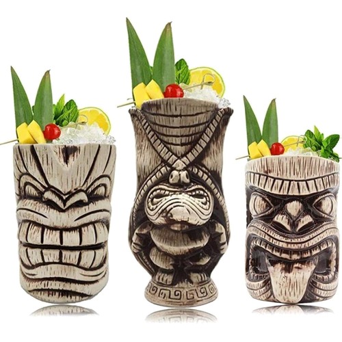 Tiki becher set keramik - becher,