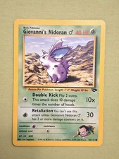 Pokémon Karte • Giovannis Nidoran 75/132 • Gym Challenge Set Englisch Pokemon 