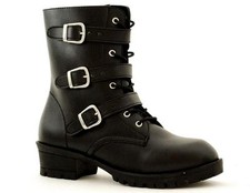 Inamagura Gothic 8 Loch 3 Straps Lady Ranger Black  12BA3BucStraps