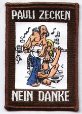 Alter Anti Aufnäher + ZECKEN NEIN..  + Fan Kutte Weste 90er Kurve Patch Kein Pin