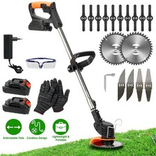 Garten Rasentrimmer Rasenkantenschneider Akku Freischneider Trimmer mit 2 Akkus