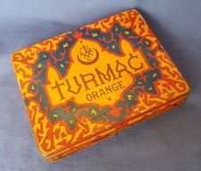 Alte Blechdose, »TURMAC ORANGE« 50 Cigarettes, vor 1945, leer
