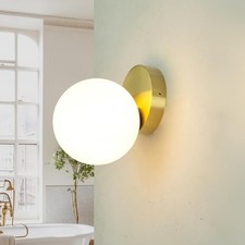 Kleine Wandlampe rund Kugel