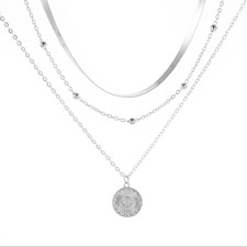 Halskette Damen Silber Gold