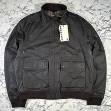 BELSTAFF dunkelbraune Herren-Bomberjacke mit gewachster Basis Größe XL neu mit Etikett authentisch