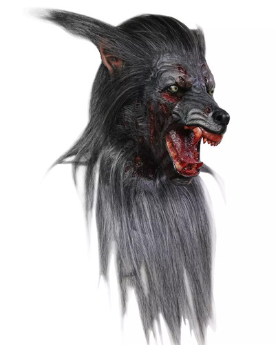 Black wolf maske - maske, kunstfell