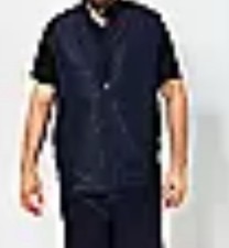 MEN'S TOUCH Weste Stehkragen 2-Wege-Reißverschluss Seitentaschen. L Marine