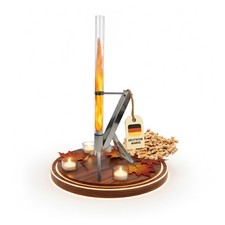 NovaTerra Feuerrohr Feuersäule Edelstahl Pellet Feuer Rohr Fackel Pelletfackel 