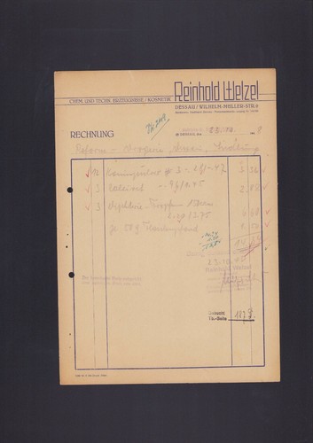 Dessau rechnung 1948 - dessau,,