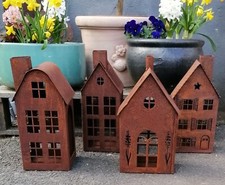 4er Set Häuser je ca. 35 cm