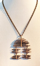 Owe Johannsen 70er Jahre Brutalismus Halskette, Bronze, FINNLAND