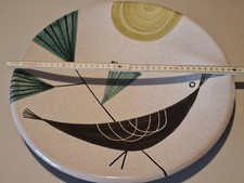 50er Studio Keramik Dm 40cm  Schale Werkstätte Drewes Zimmermann  midcentury