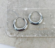 Halbmond Creolen aus 925