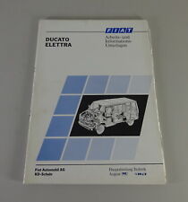 Schulungsunterlage Fiat Ducato I Elettra / Elektrik Typ 290 von 08/1992