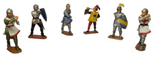Starlux: 6x Ritter Ritterfiguren | reparaturbedürftig | Konvolut | Rarität