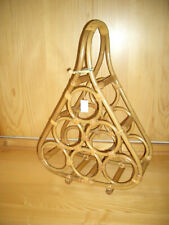 Flaschenregal leer 6-er Rattan natur Handarbeit 3-eck m.Griff ca.59 cm Höhe Neu