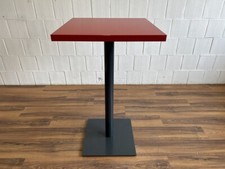 Stehtisch Bistrotisch rot schwarz 65x65cm robust