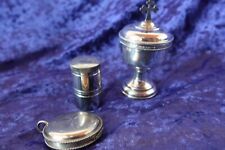 antik Abendmahl Reise Silberbern Frankreich Kommunion Kelch Pyxis Ziborium alt