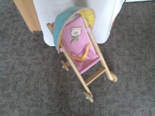 Puppen-Karre "Hauck" mit Sonnendach, Massiv-Holz,