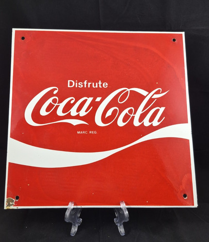 1970 coca cola - coca, emailleschild
