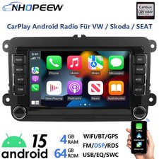 Für VW Polo 6R 6C V 2009-2017 GPS Navi 4+64GB Apple CarPlay Android 15 Autoradio