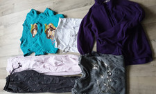 Mädchen Bekleidungspaket 7 Teile Gr. 128 - 134 Hose Pullover Shirt