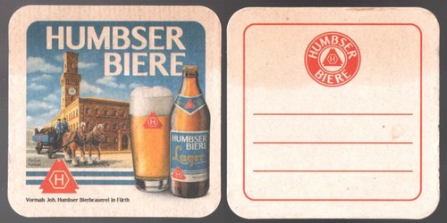Alter bierdeckel humbser biere - bierdeckel,