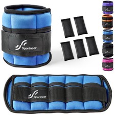 Sportneer Verstellbare Gewichtsmanschetten für Füße oder Handgelenke 0,7–3 kg