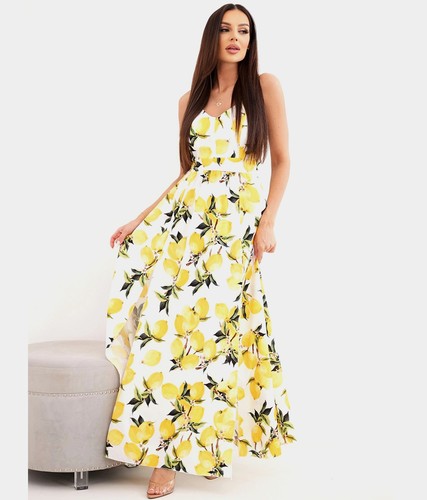 Maxi damenkleid mit - damenkleid,