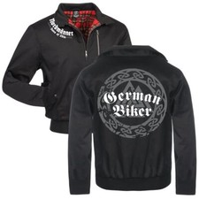 Herren gefütterte Harrington WINTER Jacke Sons of Odin German Biker MC Support