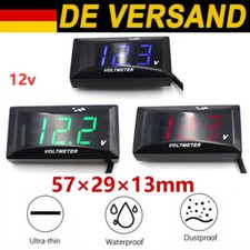 LED Digital Panel Meter Voltmeter Auto Motorrad Voltanzeige Spannungsanzeige 12V