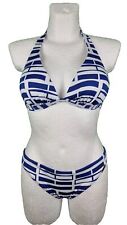 Opera Bikini Größe 36 B, C - 38 C Cup Bademode Blau Weiß Neckholderbikini Sommer