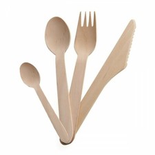 Lot de 160 couverts en bois