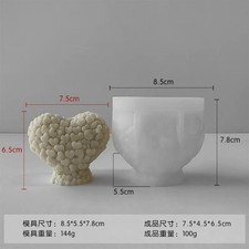 ⭐3D Silikonform Herz-Rose |