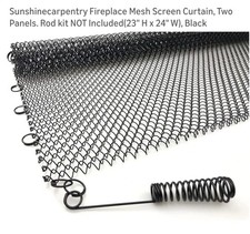 Fireplace Mesh Screen Curtain