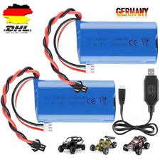 2x 7,4V 1500mAh Li-Ion Akku RC