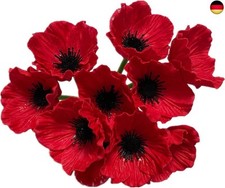 Rikyo Blumensträuße mit 10 Stielen, 27,9 cm, künstliche Mohnblumen, PU