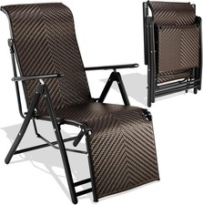 Rattan Liegestuhl mit