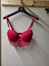Flame BH 80C Push Up Nachtwäsche Rot Spitze Lingerie Sexy Reizwäsche