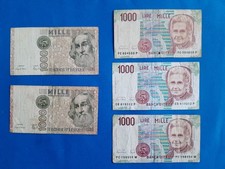 5 x 1000 Lire Italien / Geldschein Banknote '