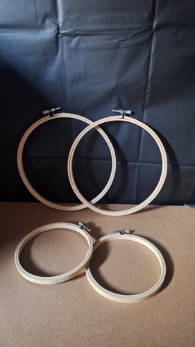 Holz stickrahmen set - 4x,