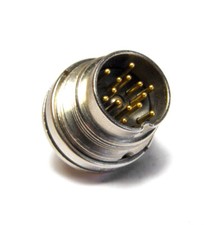 Mini-Tuchel / Kleintuchel Einbau-Stecker, 14-polig, Platinen-Montage, NOS