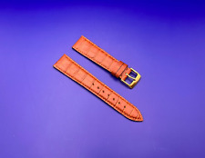 KAUFMANN Uhrenarmband Echtleder „ Croco Grain“ 20 mm Cognac, Made in Germany